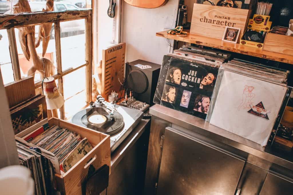 Bands can rehearse at a music shops and record stores